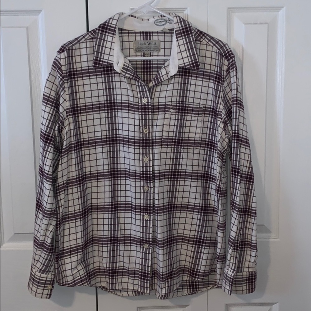 Jack Wills Purple & White Flannel